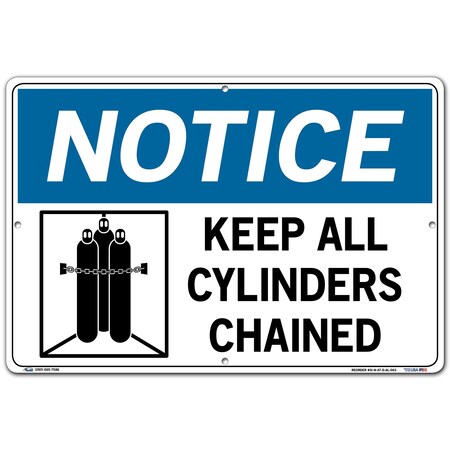 Vestil Aluminum Sign, 12-1/2" H, 18-1/2" W, Rectangle, English, SI-N-47-D-AL-063 SI-N-47-D-AL-063
